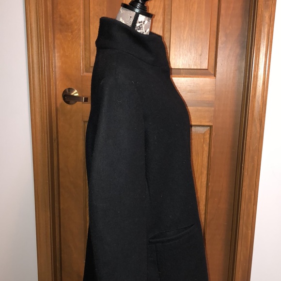Old Navy fall/winter black 3/4 coat with funnel neck and covered zipper - Picture 5 of 16